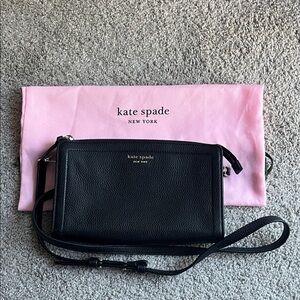 Kate Spade Black Wristlet with Strap